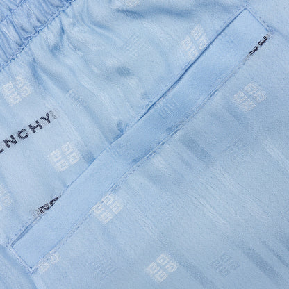 Skate Fit Shorts w Elastic Waist Band Navy Light Blue