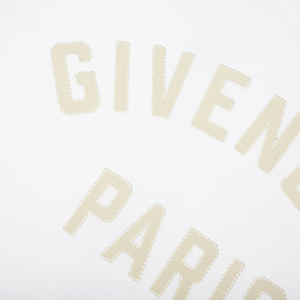 Patch Silk T Shirt White