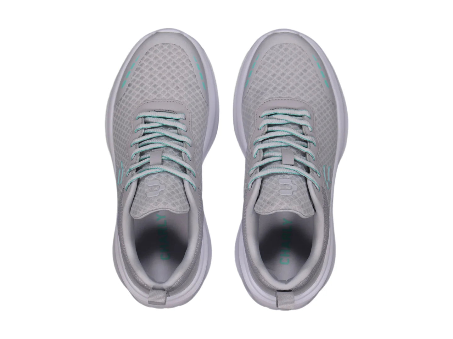 Tenis Charly Road Casual Gris y Aqua para Mujer