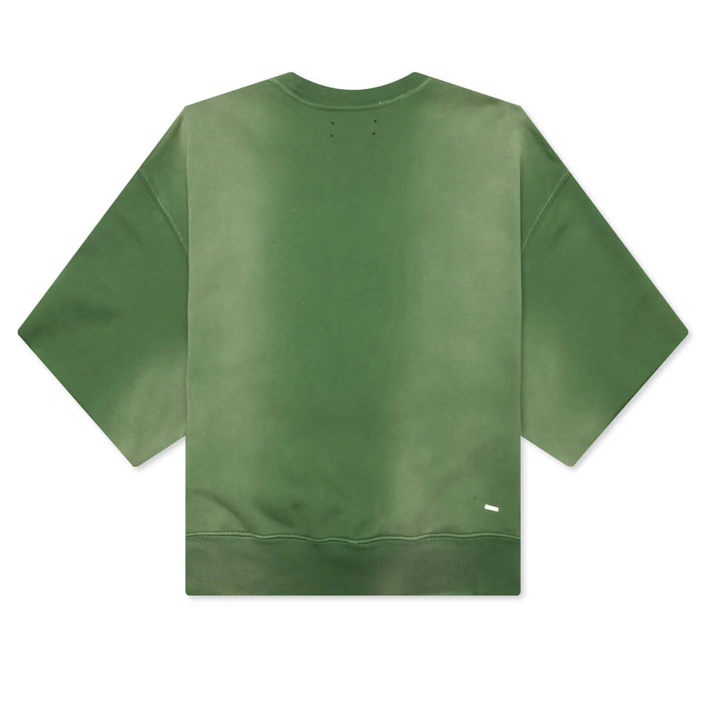 Track Cut Off Crewneck Green