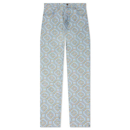 Monogram Denim Pants Blue