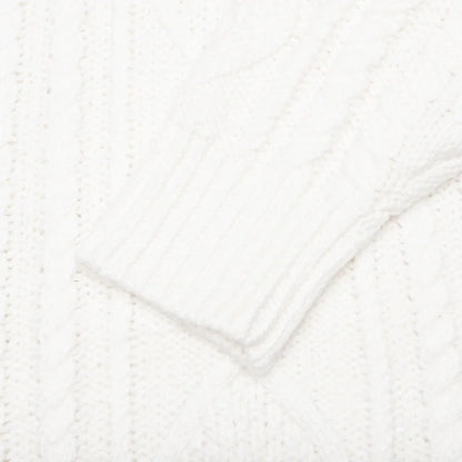 Cable Knit Hoodie Cloud Dancer