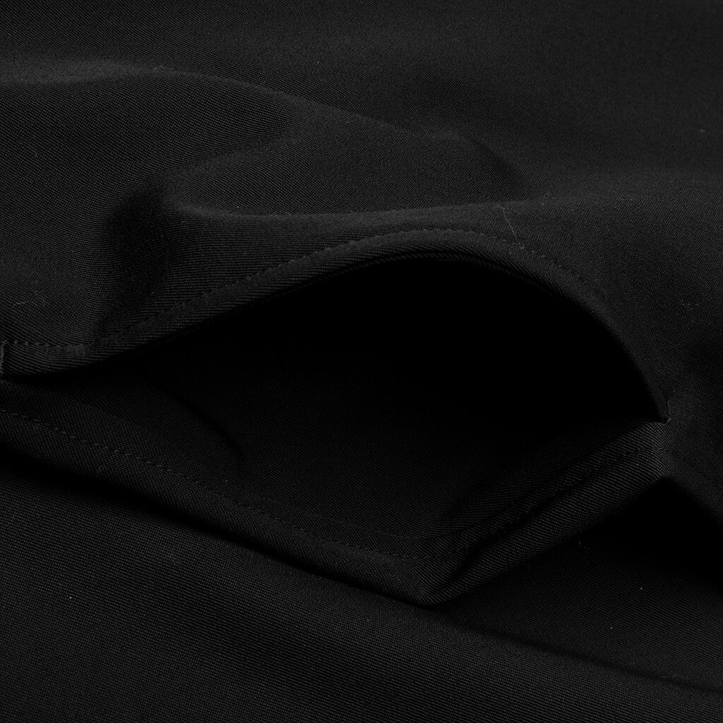 Wool Carrot Pants Black