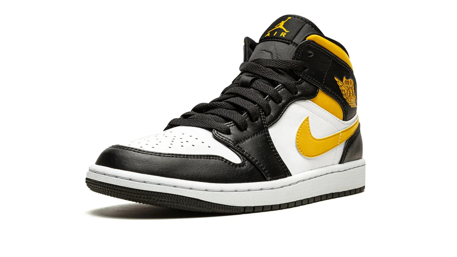 Air Jordan 1 Mid White Pollen Black