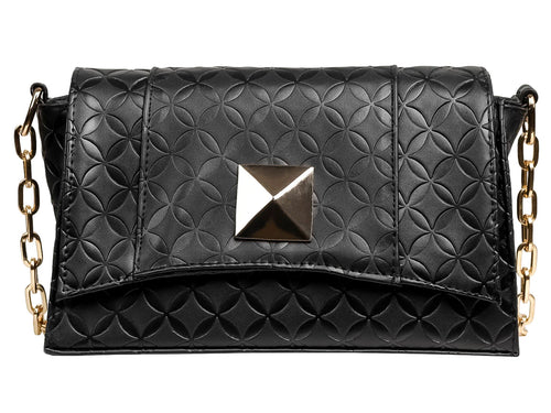 Bolsa de Hombro Ferretina Negro Bomboide para Mujer