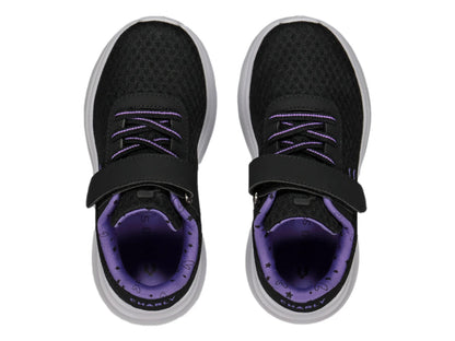 Tenis Charly Road Casual Negro y Morado para Niña