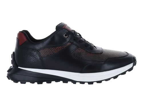 Tenis Vertical Negro Textura Serpiente para Hombre