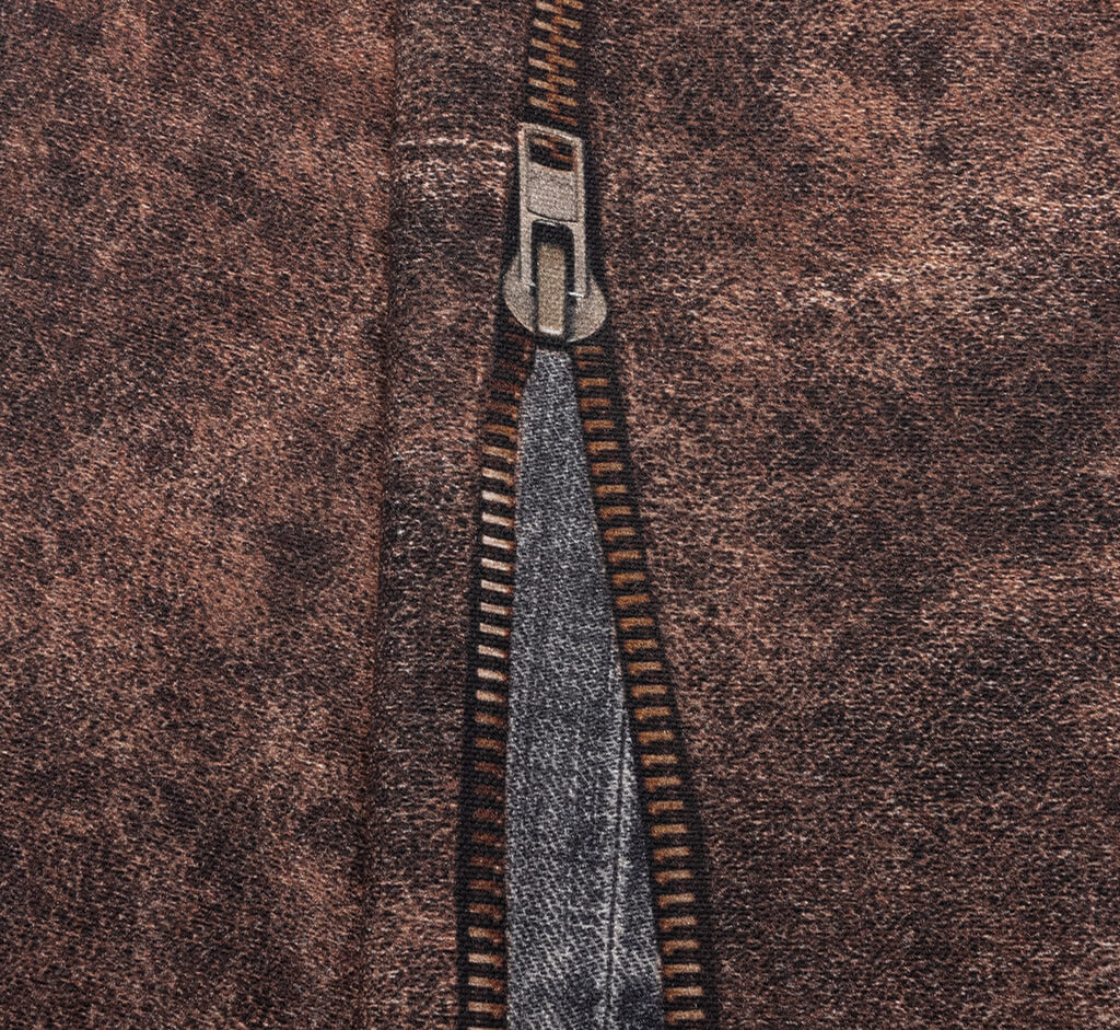Regular Fit Trompe loeil Printed Jeans Blue Brown