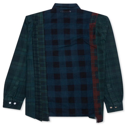 Over Dye 7 Cuts Shirt Green