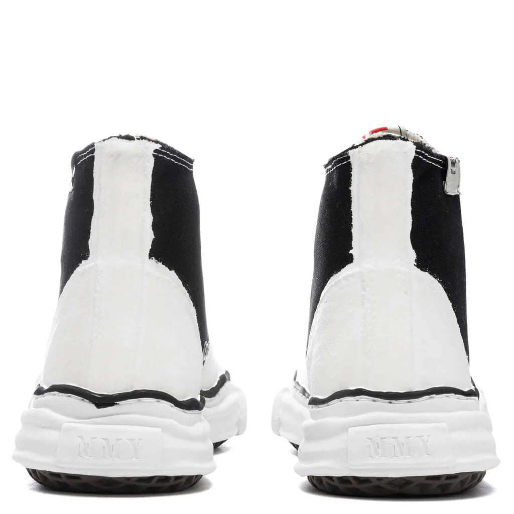 Peterson High OG Sole Rubber Painted Canvas Sneaker Black White