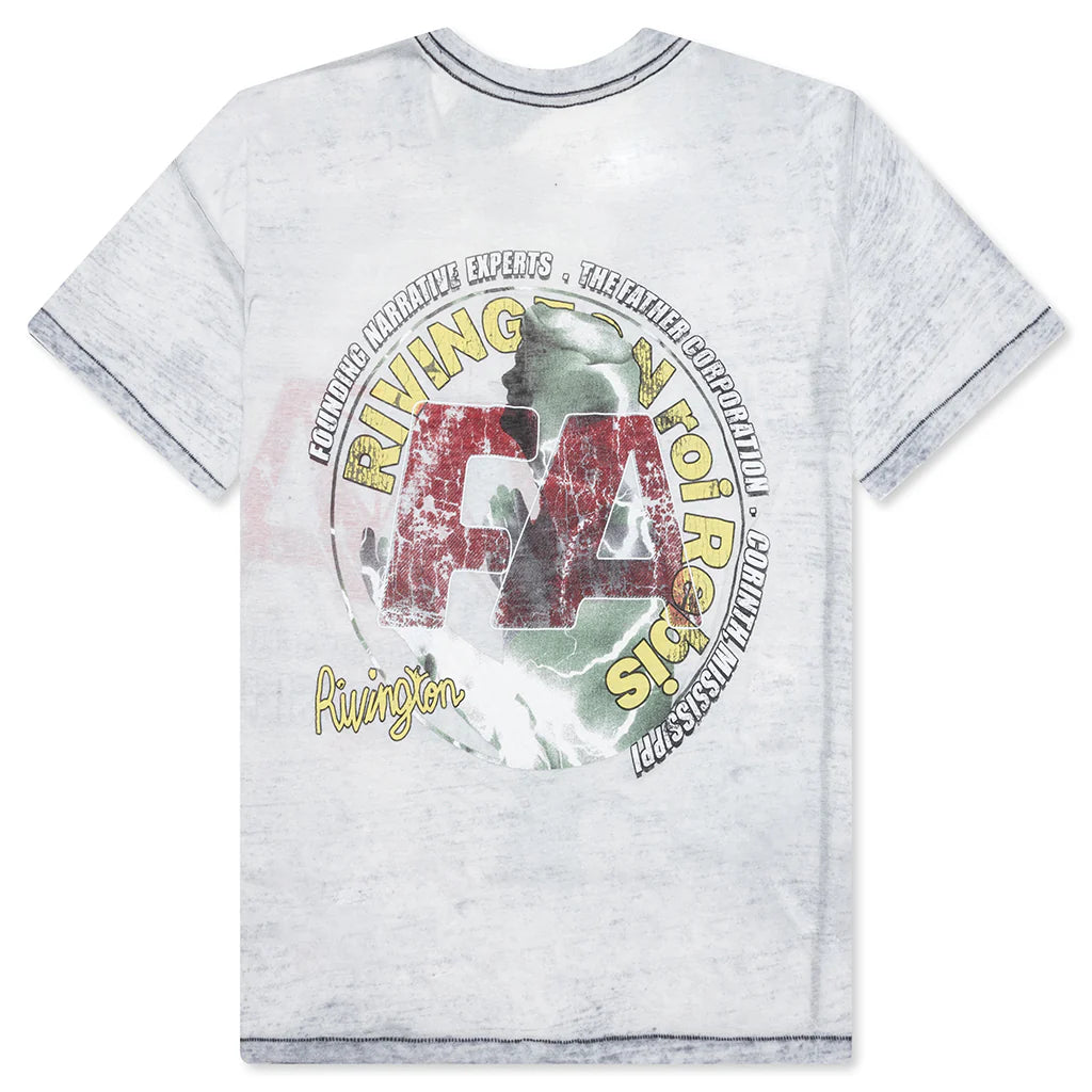 Founding Narrative Tee Blue Burnout