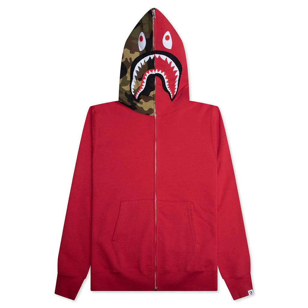 1st Shark Full Zip Hoodie Red