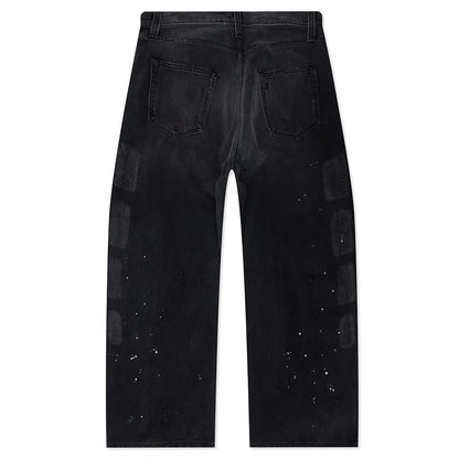 Baggy Moto Pant Washed Black