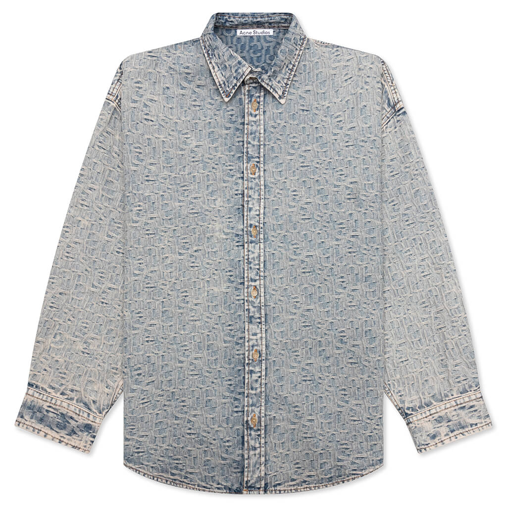Monogram Shirt Blue Beige