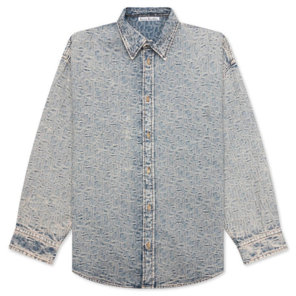 Monogram Shirt Blue Beige