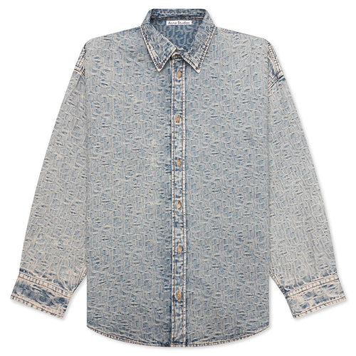 Monogram Shirt Blue Beige