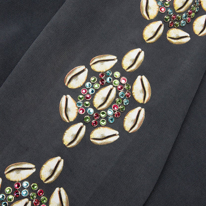 Cowrie Crystal Hoodie Black