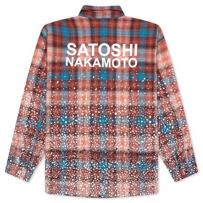 Other Scenes Shattered Glass Flannel Red Blue