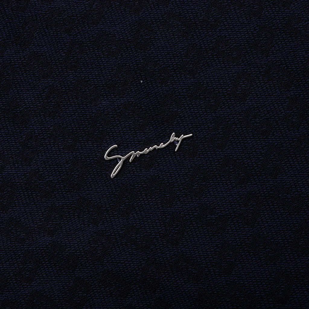 Zipped Hoodie In Monogram 72 Jacquard Black Navy