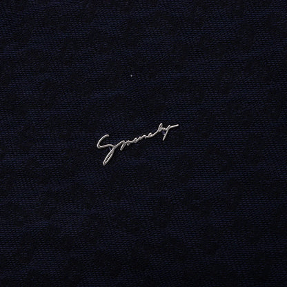 Zipped Hoodie In Monogram 72 Jacquard Black Navy