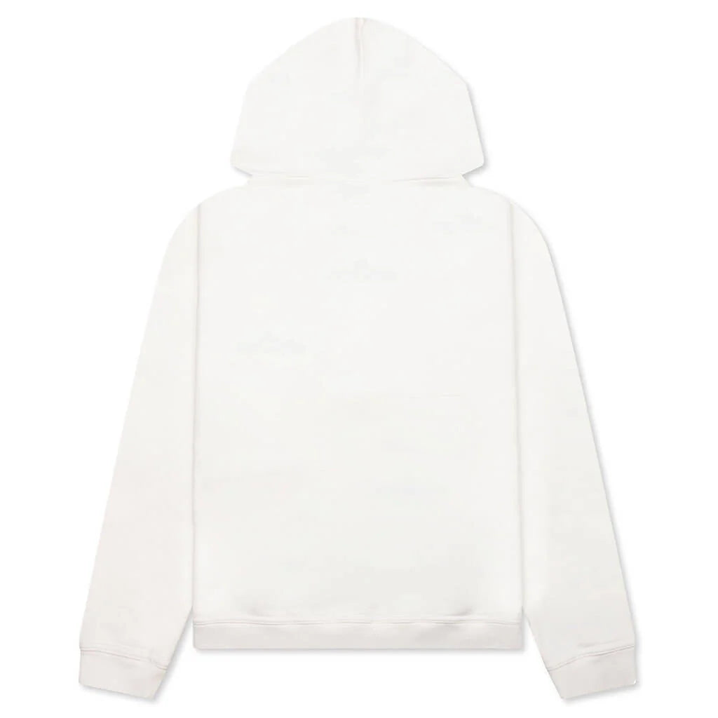 Upside Down Logo Hoodie Off White Black Embroidery