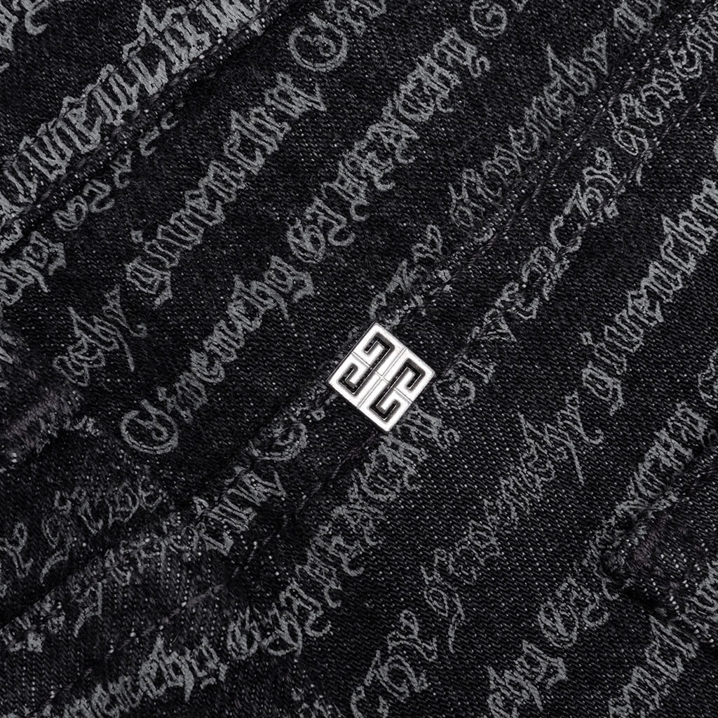 Skinny Fit Trousers w All Over Dark Grey