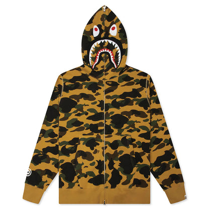 1st Camo Shark Full Zip Hoodie Yellow