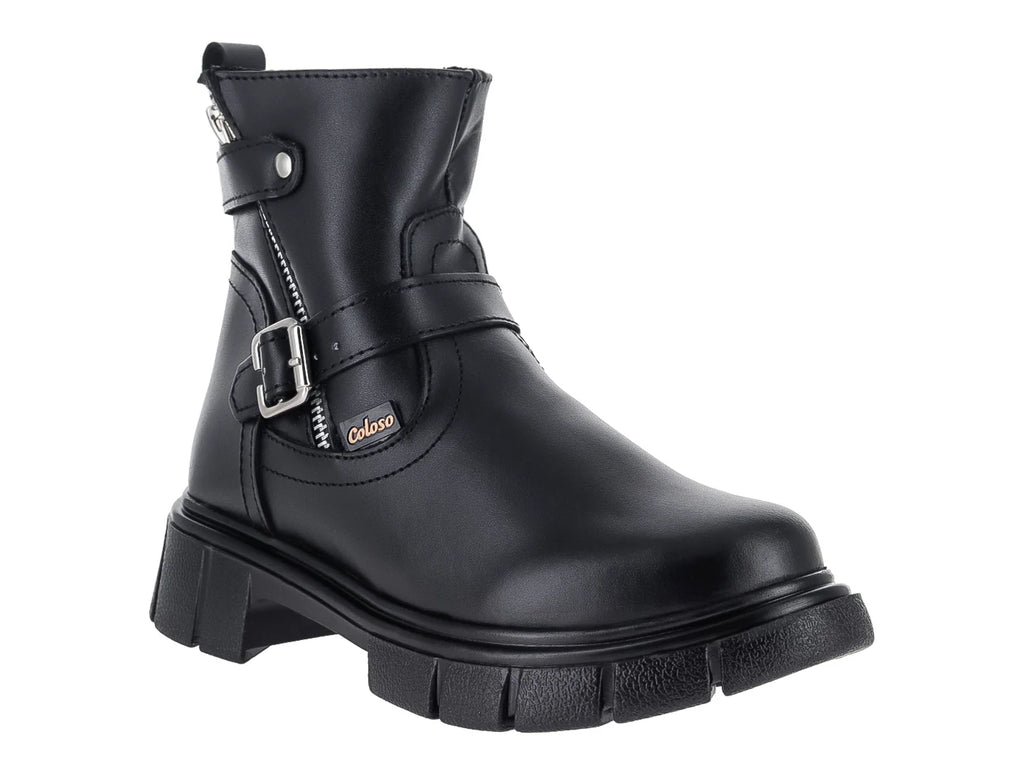 Botines Coloso para Niña en Piel Negro