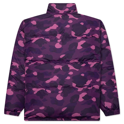 Color Camo Reversible Down Jacket Purple
