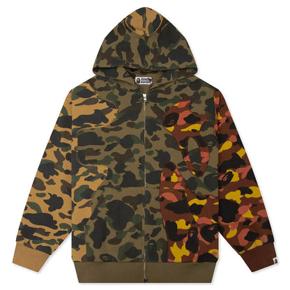 1st Camo Upcycled Relaxed Fit Full Zip Hoodie Multi
