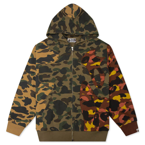 1st Camo Upcycled Relaxed Fit Full Zip Hoodie Multi