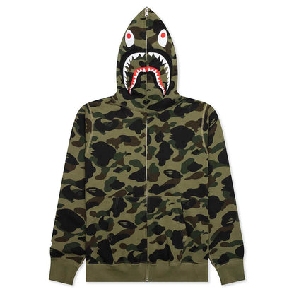 1st Camo Shark Full Zip Hoodie Green