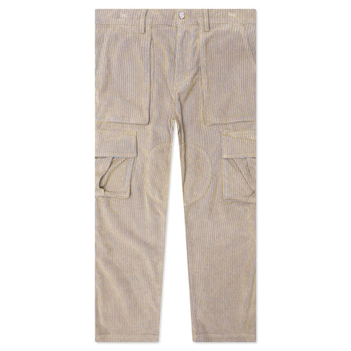 Corduroy Logo Cargo Pants Beige Wash