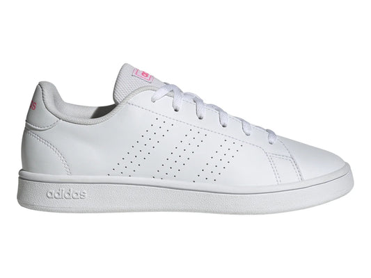 Tenis Adidas Advantage Base Blanco y Rosa para Mujer