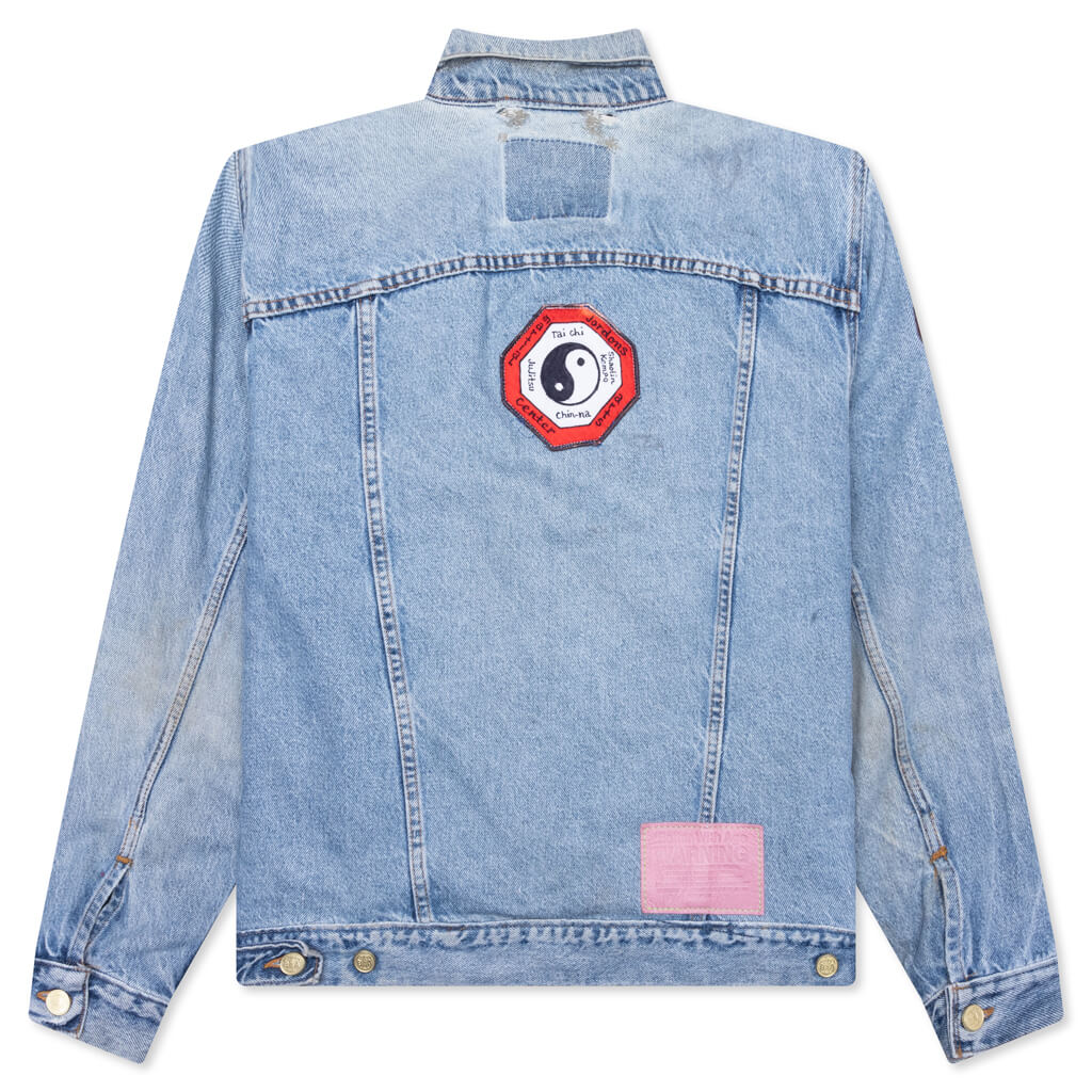 Charlatan Reversible Denim Baseball Jacket Indigo