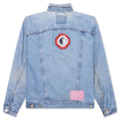 Charlatan Reversible Denim Baseball Jacket Indigo