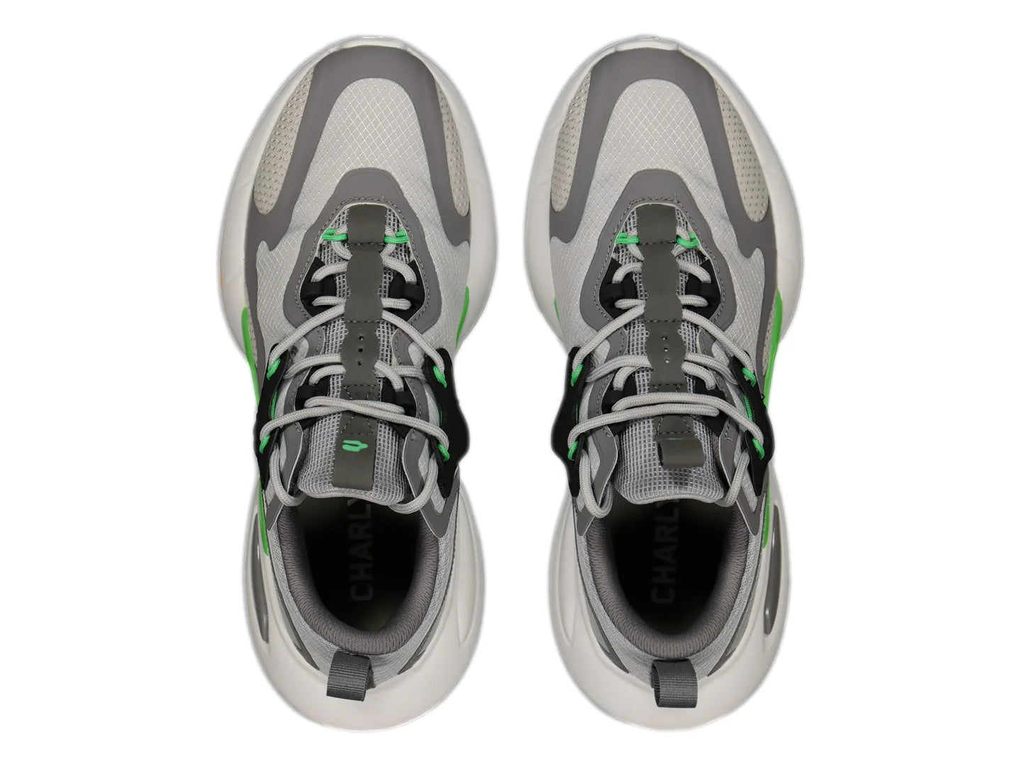 Tenis Charly Gris con Verde Lima para Hombre
