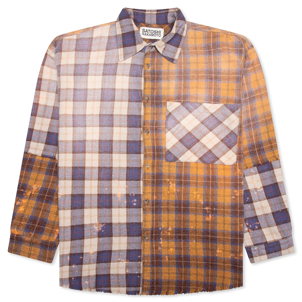 Patchwork Logo Flannel Brown Multi