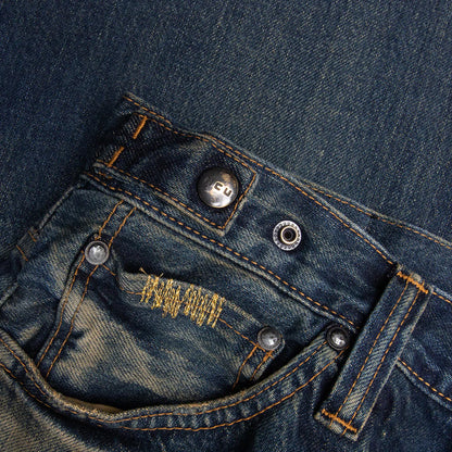 Showa Relaxed Jean Dirty Gold Repair
