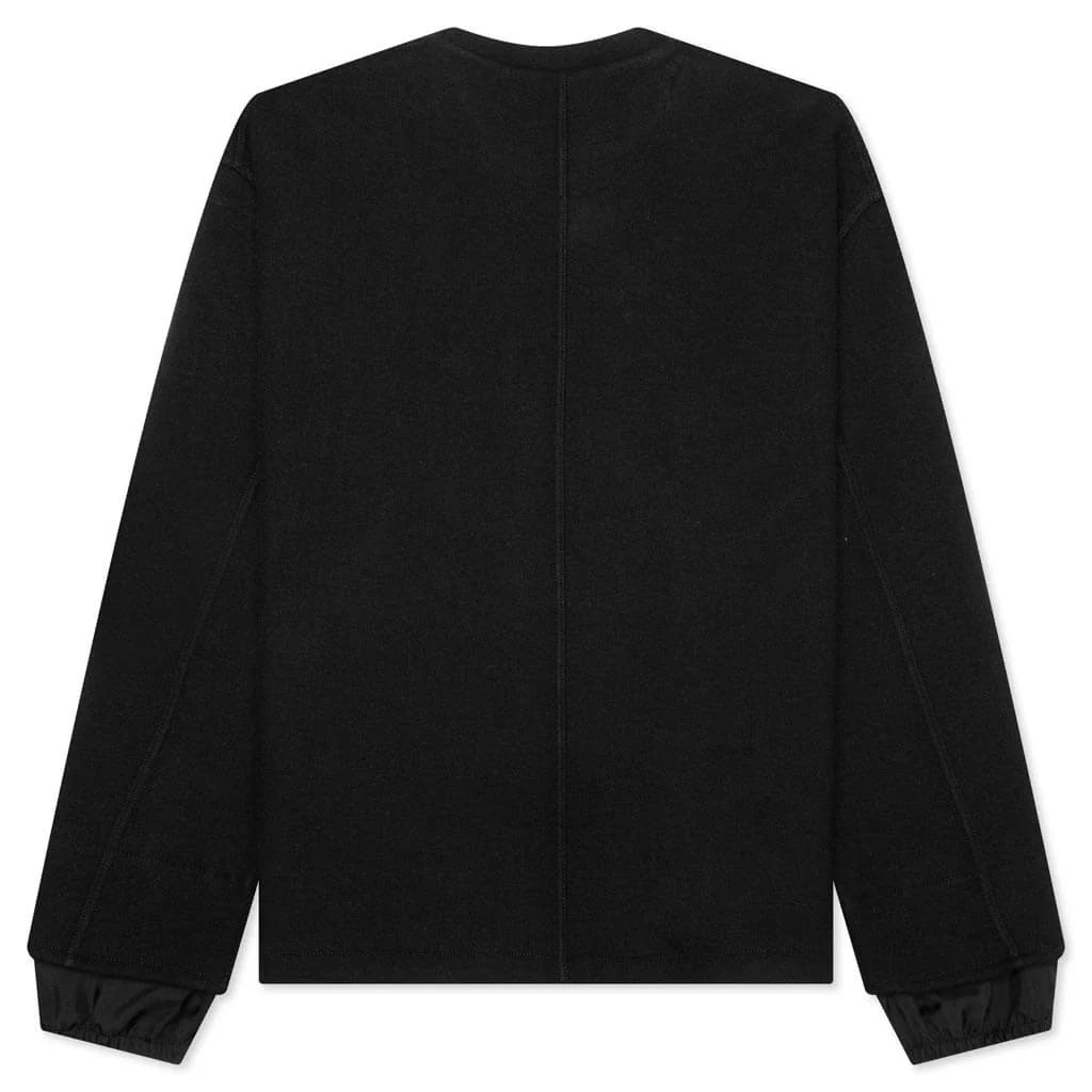 Lined Cuff Sweatshirt Black