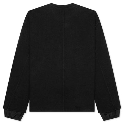 Lined Cuff Sweatshirt Black