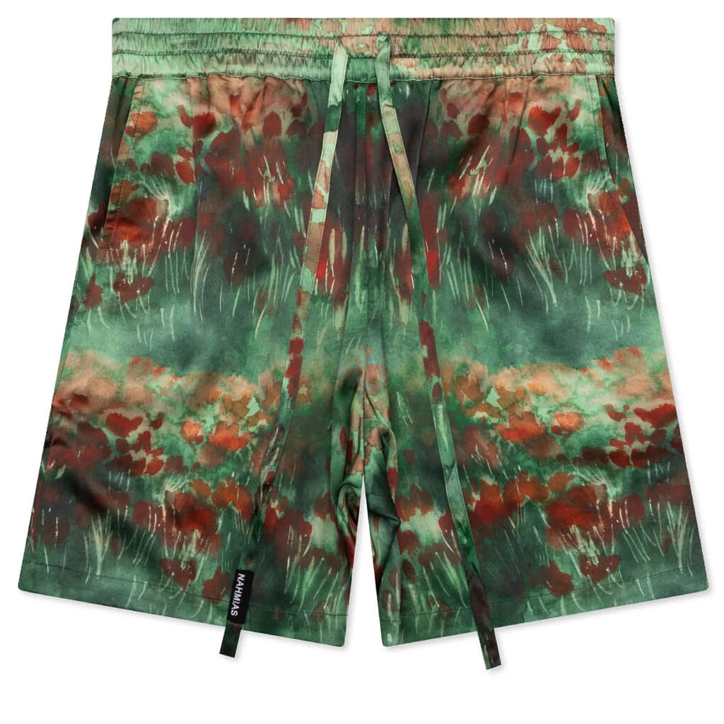Summerland Sunset Silk Shorts Landscape Poppies
