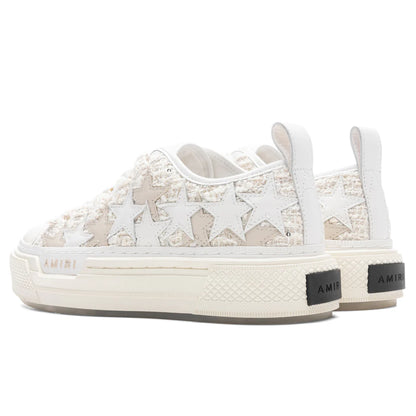 Womens Boucle Stars Court Low Alabaster