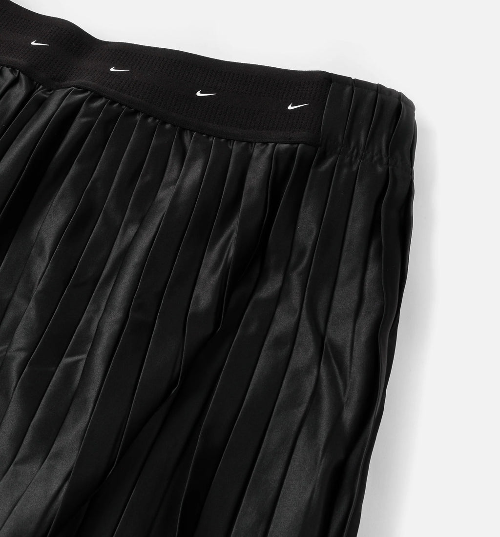 NSW Mid Rise Pleated Track Womens Pant Black Sail Off Noir