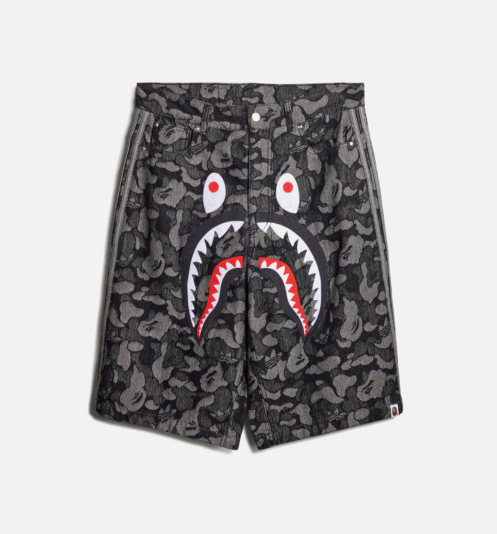 Bape Shark Denim Mens Short Black