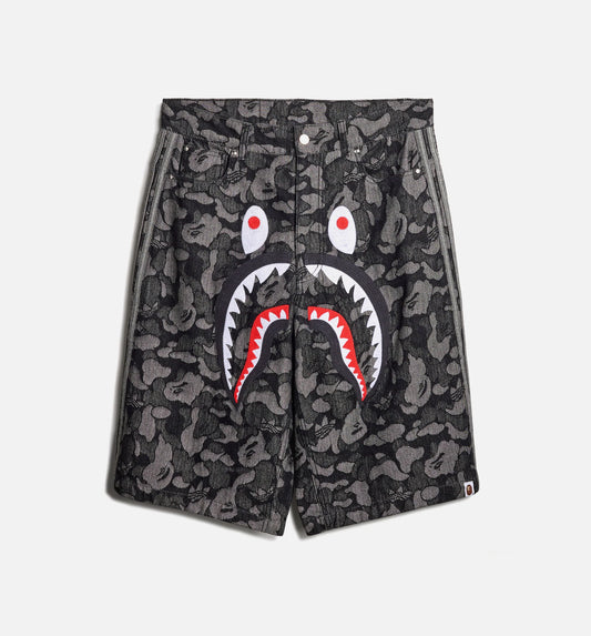 Bape Shark Denim Mens Short Black