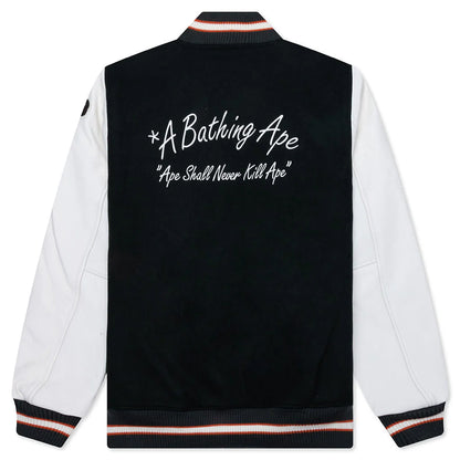 Embroidery Varsity Jacket Green