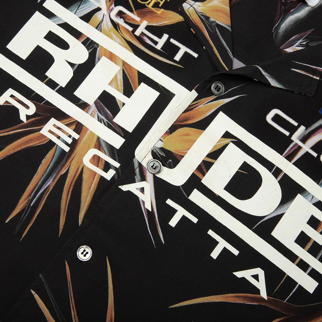 Rhude Regatta Club Hawaiian Shirt Multi Yellow White