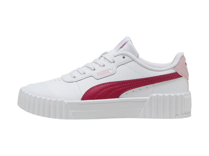 Tenis PUMA Carina 30 Blanco y Rosa para Niña