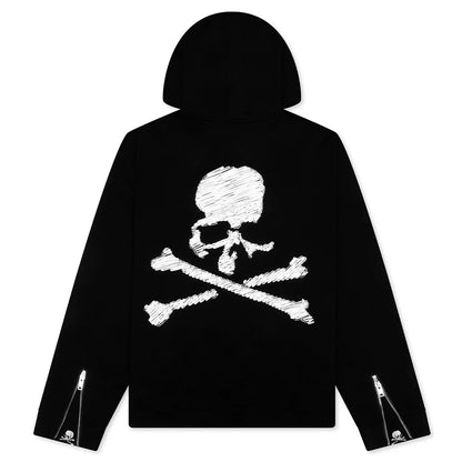 Boxy OG Puffed Zip Up Hoodie Black